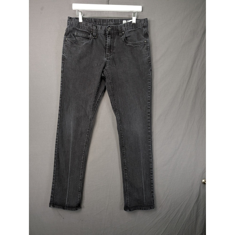 Empyre Skeletor Mens Skinny Jeans Black Washed Denim‎ Size 33 SK5616